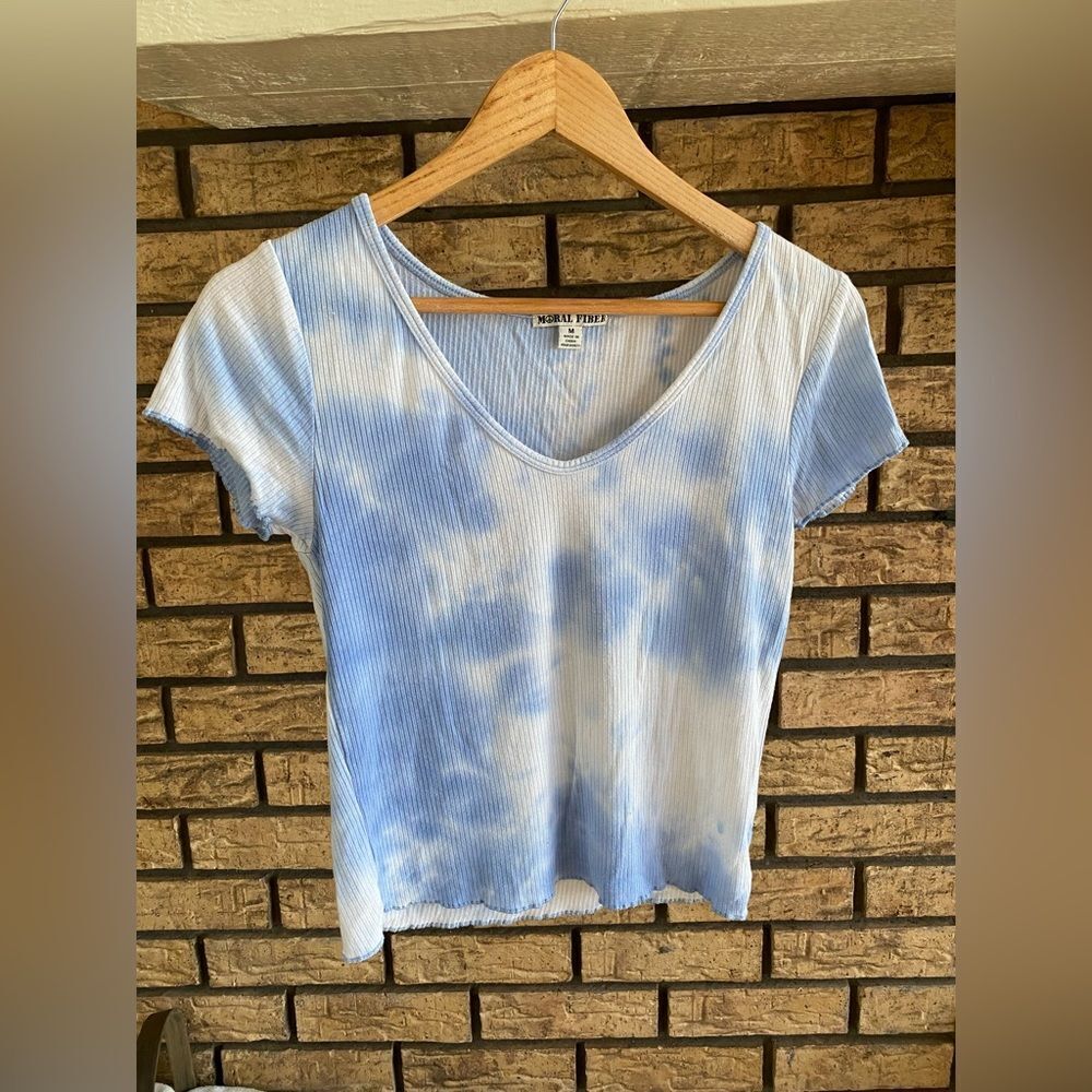 Blue and white baby t